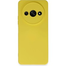 Aylina Mey Ithalat®  Xiaomi Redmi A3 4g Kılıf Nano Içi Kadife Silikon - Sarı