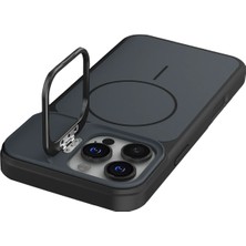 Butik Mey Ithalat®  Apple iPhone 16 Pro Max Pale Magsafe Standlı Kapak - Siyah