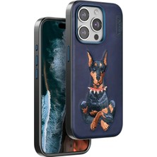 Aylina Mey Ithalat®  iPhone 15 Pro Max Perma Desenli Kapak - Lacivert