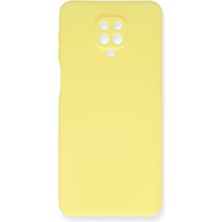 Aylina Mey Ithalat®  Xiaomi Redmi Note 9 Pro Kılıf Nano Içi Kadife Silikon - Sarı