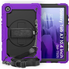Aylina Mey Ithalat®  Samsung Galaxy T500 Tab A7 10.4 Kılıf Pars Tablet Kapak - Mor