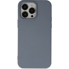 Aylina Mey Ithalat®  iPhone 15 Pro Max Kılıf Nano Içi Kadife Silikon - Gri
