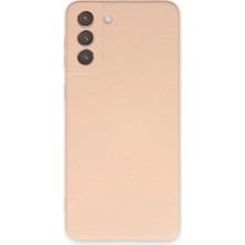 Aylina Mey Ithalat®  Samsung Galaxy S21 Plus Kılıf Nano Içi Kadife Silikon - Pudra