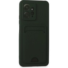 Aylina Mey Ithalat®  Xiaomi Redmi Note 12 4g Kılıf Kelvin Kartvizitli Silikon - Koyu Yeşil
