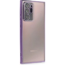 Aylina Mey Ithalat®  Samsung Galaxy Note 20 Ultra Kılıf  Lensli Silikon - Mor
