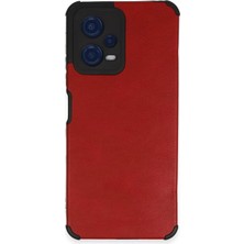Aylina Mey Ithalat®  Xiaomi Redmi Note 12 5g Kılıf Loop Deri Silikon - Kırmızı