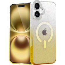 Aylina Mey Ithalat®  Apple iPhone 16 Plus Pummel Shiny Magsafe Kapak - Gold