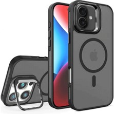Aylina Mey Ithalat®  iPhone 16 Plus Flet Lens Magsafe Kapak - Siyah