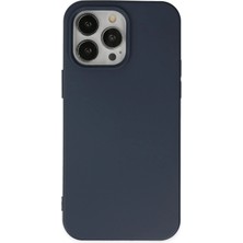 Aylina Mey Ithalat®  iPhone 15 Pro Kılıf Nano Içi Kadife Silikon - Lacivert