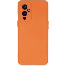 Aylina Mey Ithalat®  One Plus 9 Kılıf Nano Içi Kadife Silikon - Turuncu