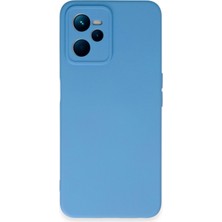 Aylina Mey Ithalat®  Realme C35 Kılıf Nano Içi Kadife Silikon - Mavi