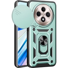 Aylina Mey Ithalat®  Xiaomi Redmi 14C Kılıf Pars Lens Yüzüklü Silikon - Yeşil
