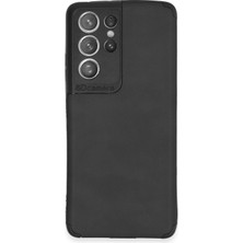 Aylina Mey Ithalat®  Samsung Galaxy S21 Ultra Kılıf Loop Deri Silikon - Siyah