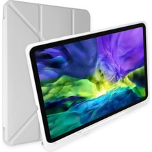 Aylina Mey Ithalat®  Samsung Galaxy P610 Tab S6 Lite 10.4 Kılıf Kalemlikli Mars Tablet Kılıfı - Gri
