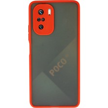 Aylina Mey Ithalat®  Xiaomi Poco F3 Kılıf Montreal Silikon Kapak - Kırmızı