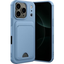 Aylina Mey Ithalat®  Apple iPhone 17 Pro Kelvin Kartvizitli Silikon - Mavi