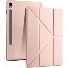 Aylina Mey Ithalat®  Samsung Galaxy Tab S10 Fe Plus 13.1 Kalemlikli Mars Tablet Kılıfı - Rose Gold