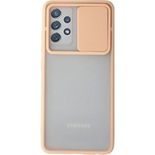 Aylina Mey Ithalat®  Samsung Galaxy A52 Kılıf Palm Buzlu Kamera Sürgülü Silikon - Pembe