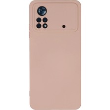 Aylina Mey Ithalat®  Xiaomi Poco X4 Pro 5g Kılıf Nano Içi Kadife Silikon - Pudra