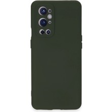 Aylina Mey Ithalat®  One Plus 9 Pro Kılıf Nano Içi Kadife Silikon - Koyu Yeşil
