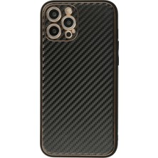 Aylina Mey Ithalat®  iPhone 12 Pro Max Kılıf Coco Karbon Silikon - Siyah