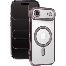 Aylina Mey Ithalat®  Apple iPhone 17 Air Joke Simli Magneticsafe Kılıf - Pembe