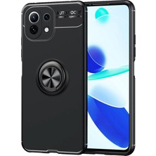 Aylina Mey Ithalat®  Xiaomi Mi 11 Lite Kılıf Range Yüzüklü Silikon - Siyah