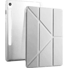 Aylina Mey Ithalat®  Samsung Galaxy Tab S10 Fe Plus 13.1 Kalemlikli Mars Tablet Kılıfı - Gri