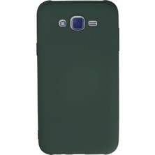 Aylina Mey Ithalat®  Samsung Galaxy J7 Kılıf Nano Içi Kadife Silikon - Koyu Yeşil