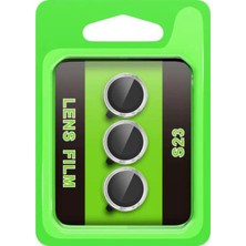 Aylina Mey Ithalat®  Samsung Galaxy S23 Raze Metal Kamera Lens - Gümüş