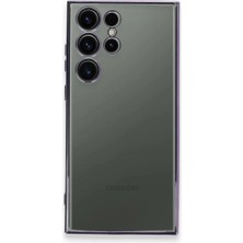 Aylina Mey Ithalat®  Samsung Galaxy S23 Ultra Kılıf  Lensli Silikon - Mor