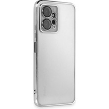 Aylina Mey Ithalat®  Xiaomi Redmi Note 12 4g Kılıf  Lensli Silikon - Gümüş