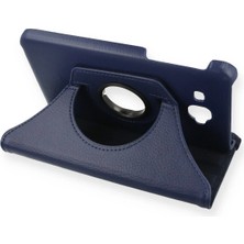 Aylina Mey Ithalat®  Samsung Galaxy T280 Tab A 7 Kılıf 360 Tablet Deri Kılıf - Lacivert