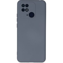 Aylina Mey Ithalat®  Xiaomi Redmi 10C Kılıf Nano Içi Kadife Silikon - Gri