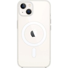 Aylina Mey Ithalat®  iPhone 14 Kılıf Magneticsafe Şeffaf Silikon - Şeffaf