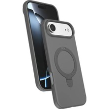 Aylina Mey Ithalat®  Apple iPhone 17 Air Regal Magsafe Standlı Kapak - Titan Gri