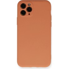 Aylina Mey Ithalat®  iPhone 11 Pro Kılıf Nano Içi Kadife Silikon - Mat Turuncu