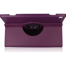 Aylina Mey Ithalat®  Lenovo M10 X505F Kılıf 360 Tablet Deri Kılıf - Mürdüm