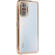 Aylina Mey Ithalat®  Xiaomi Redmi Note 10 Pro Kılıf  Lensli Silikon - Gold
