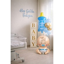 Bkmc Yeni Doğan Karşılama Baby Shower Hastane Oda Süsleme Erkek Bebek Balon Demeti Süsleme Seti
