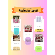 Parti Etkinlik Piknik Set 50’er Adet, Karton Bardak,plastik Bardak,karıştırıcı