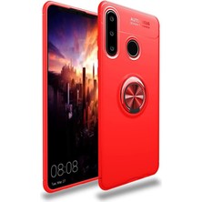 Mey İthalat Mey Ithalat®  Huawei Y6P Kılıf Range Yüzüklü Silikon - Kırmızı
