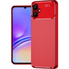 Mey İthalat Mey Ithalat®  Samsung Galaxy A06 Kılıf Auto Focus Karbon Kapak - Kırmızı