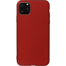 Mey İthalat Mey Ithalat®  iPhone 11 Pro Max Kılıf First Silikon - Bordo