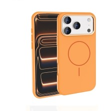 Zore iPhone 17 Pro Kılıf M-Safe Şarj Özellikli Metal Kamera Çerçeveli Edi Silikon Kapak