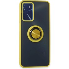 Mey İthalat Mey Ithalat®   A16 Kılıf Montreal Yüzüklü Silikon Kapak - Sarı