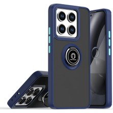 Mey İthalat Mey Ithalat®  Xiaomi Mi 14T Montreal Yüzüklü Silikon Kapak - Lacivert