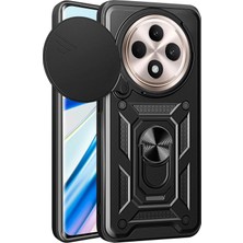 Mey İthalat Mey Ithalat®  Xiaomi Redmi 14C Kılıf Pars Lens Yüzüklü Silikon - Siyah