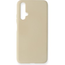 Mey İthalat Mey Ithalat®  Huawei Honor 20 Kılıf Nano Içi Kadife Silikon - Kemik