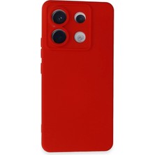 Mey İthalat Mey Ithalat®  Xiaomi Redmi Note 13 Pro 5g Kılıf Nano Içi Kadife Silikon - Kırmızı